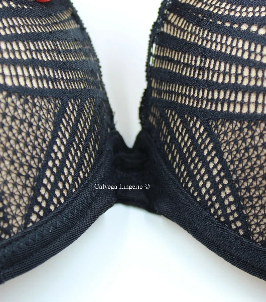 Nuevo con etiquetas Sujetador Cosabella MINOA1133 "Minoa" Push-Up, Con Aros Encaje, Negro, Italia Foto 2 de 4