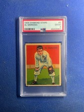 1934-36 DIAMOND STARS #2 AL SIMMONS WHITE SOX BASEBALL CARD PSA 2