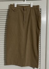 VINTAGE RALPH LAUREN COUNTRY LABEL LONG SKIRT KHAKI