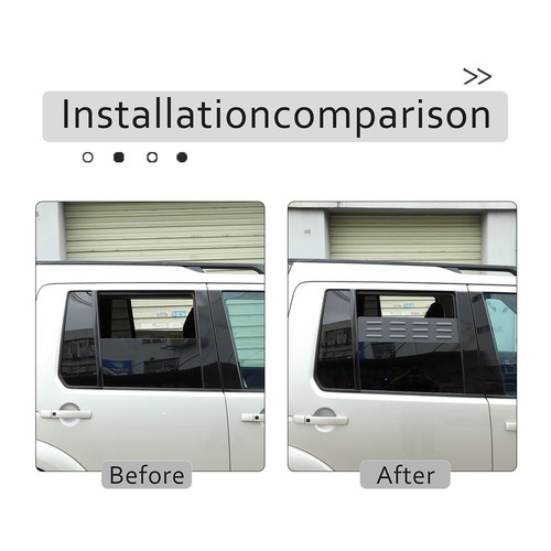 For Land Rover Discovery 3 4 2004-2016 Rear Window Ventilating Louvers Trim Kit - Picture 5 of 20