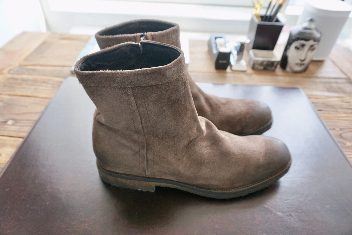Mens Authentic Dirk Bikkembergs Distressed Leather Boots Size 45-12