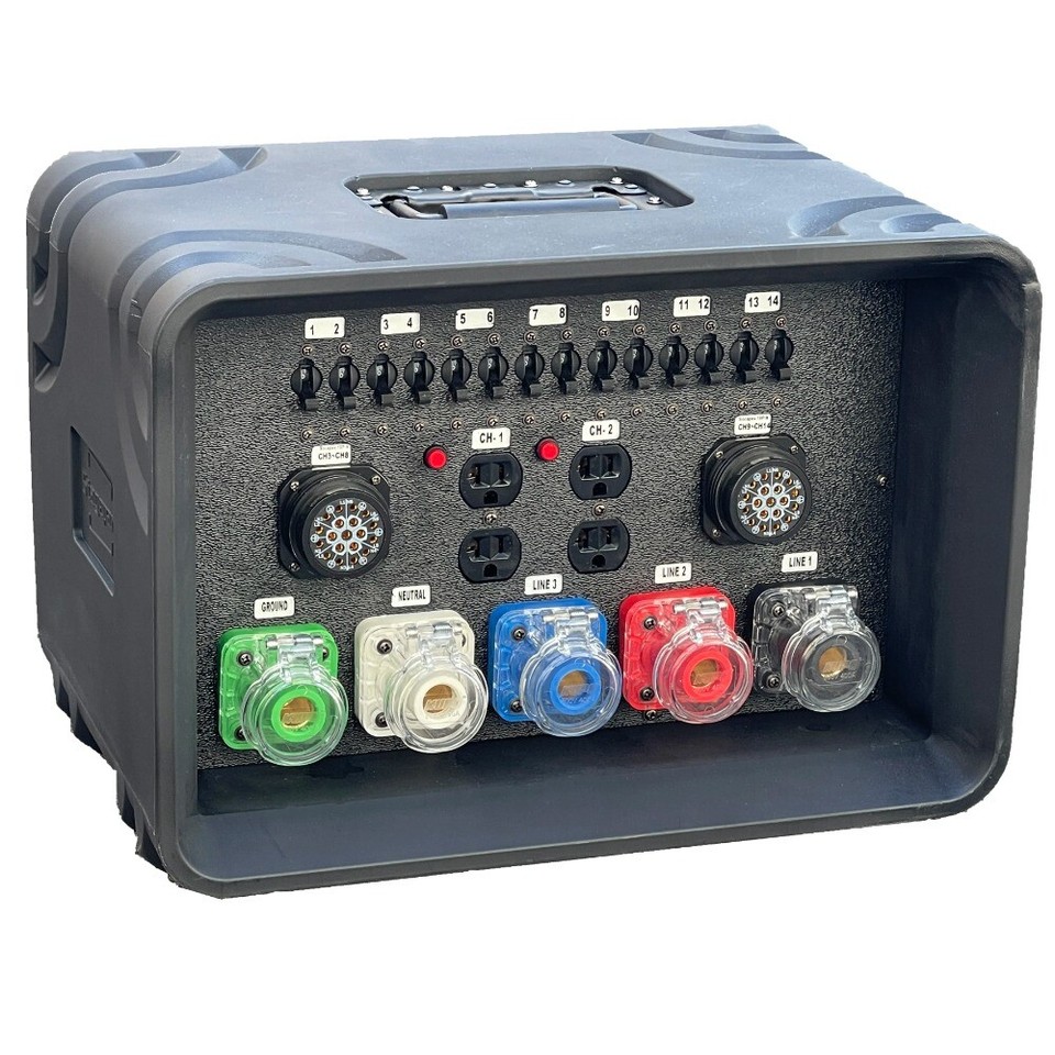 400A Camlock Electric Socket To Socapex 19pin Power Distro Box Power ...