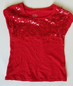 red sequin tank top