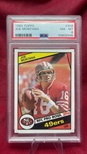 1984 TOPPS FOOTBALL # 358 JOE MONTANA PSA 8 NM-MT