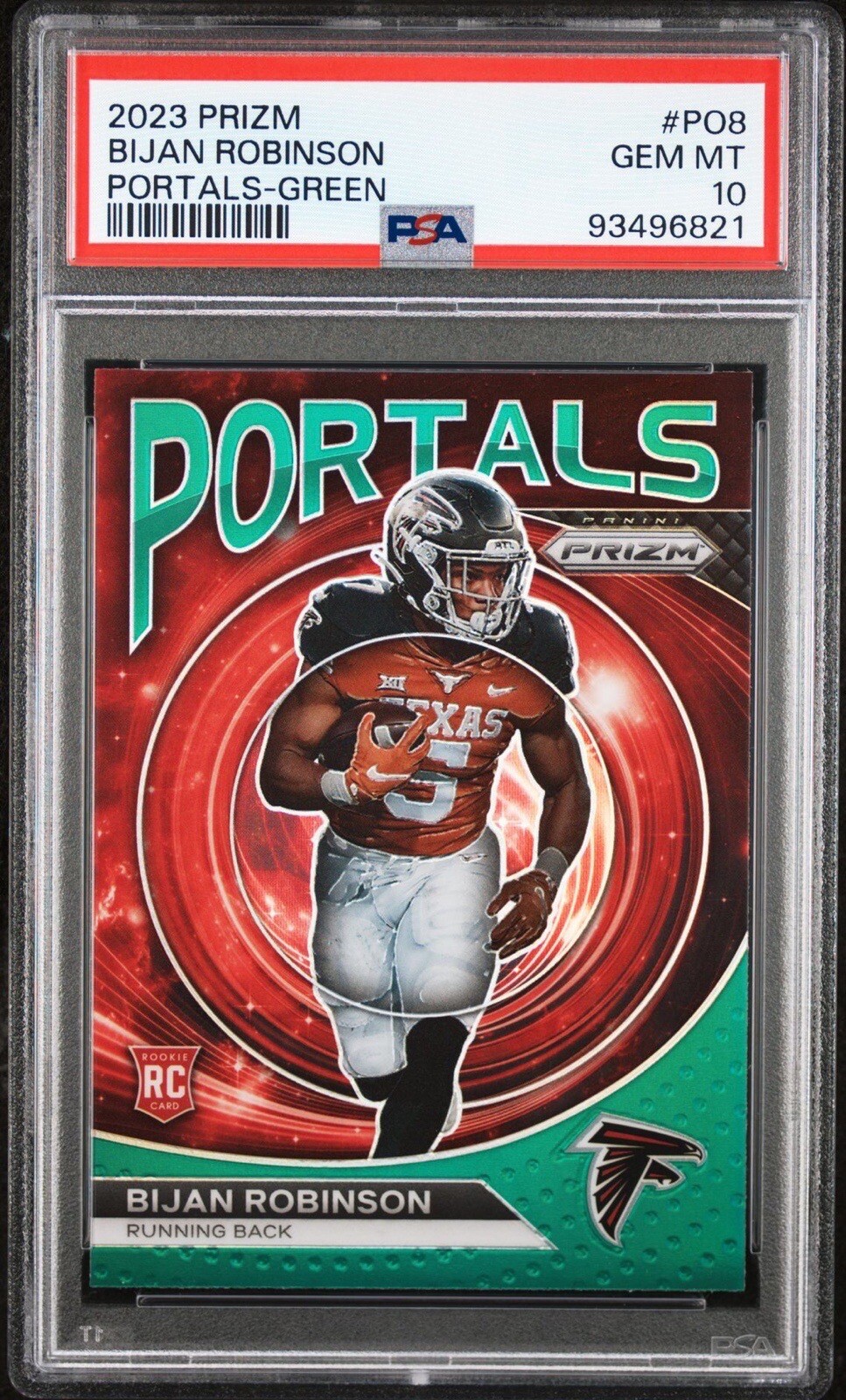 Bijan Robinson Panini Prizm Portals #PO8 Green
