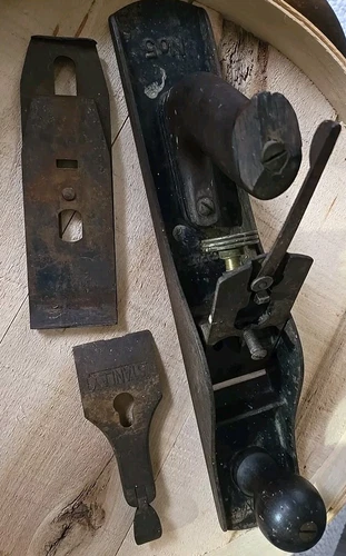 Antique Vintage Stanley Bailey No 5C Type 13 1946-47 Jack Plane With 2 Pieces 