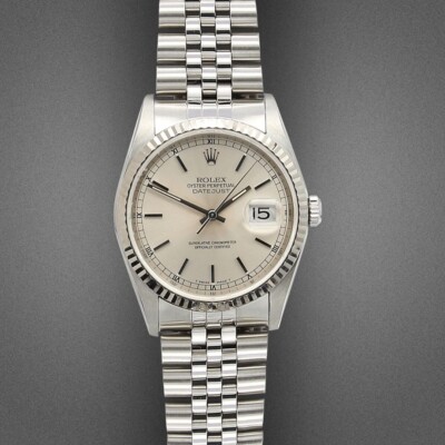 Rolex Datejust 36 Ref. 16234 - Silber Zifferblatt - Jubiläumsarmband - Full Set