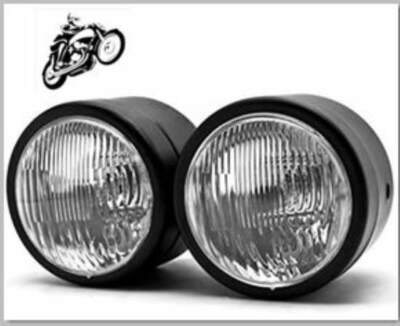 4'' Dual Headlight Motorcycle Double H4 Lamp Street Fighter Naked Dominator