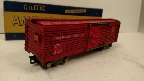American Flyer calibre S Missouri Pacific stock car #629 en boite d'origine - Photo 3/10