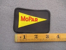Chrysler Mopar Patch Auto Parts Black Embroidered Badge Vintage