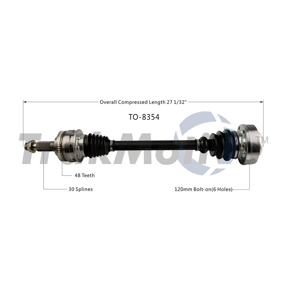 TrakMotive CV Axle Shaft For 1992 Lexus LS400 - Image 3 of 4