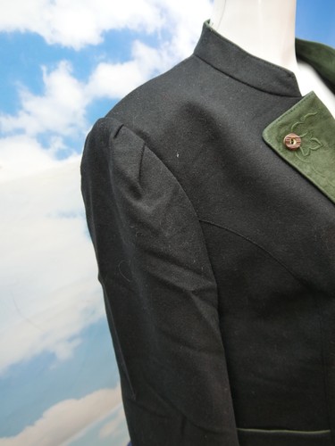 Alphorn Original schwarz kurzer Loden fesche Trachtenjacke Jacke Gr.44 - Bild 3 von 7