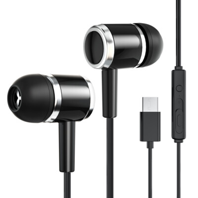 Type C USB-C Headphones Earphones with Mic For Samsung Galaxy S21 S22 Plus Ultra