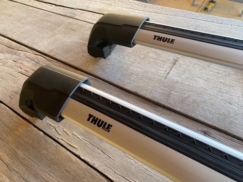 Thule WingBar Edge Silver Roof Bars Set to fit BMW 3 Series Touring 19-24 Rails - Picture 2 of 6