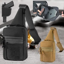 Tactical Gun Bag Pistol Holster Concealed Carry Chest Crossbody Pack Handgun Bag