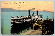 Toronto Ontario Steamer Chippewa Niagara Falls to Toronto Postcard Posted 1915