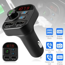 In Car Bluetooth FM Transmitter Radio MP3 Wireless Adapter Car Kit USB Charger 2