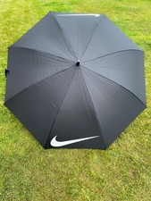 Nike Tick Golf Umbrella, Black, Auto Open, 130cm Diameter, Swoosh Tick
