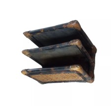 Pier 1 Woven Rattan Boho Desk Organizer/Letter Holder By Brighton Made In China 