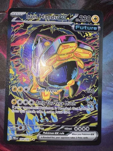Pokémon Iron Hands EX Sir 154/131 Prismatic Evolutions TCG Card NM