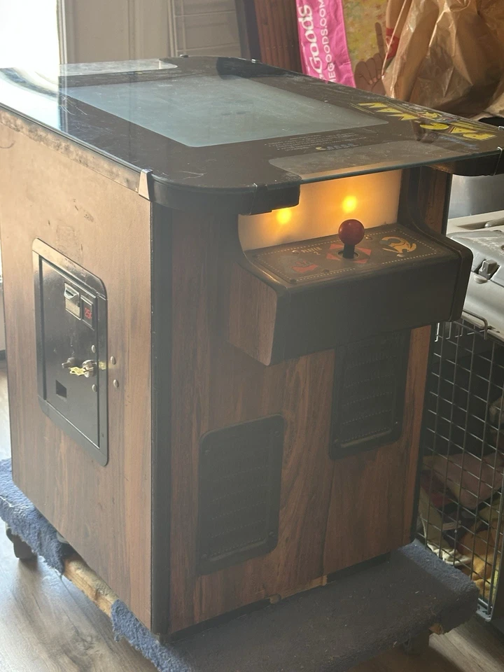 Pacman Sit Down Cocktail Arcade Machine with CRT Monitor 1980 Edition - Image 4 of 4