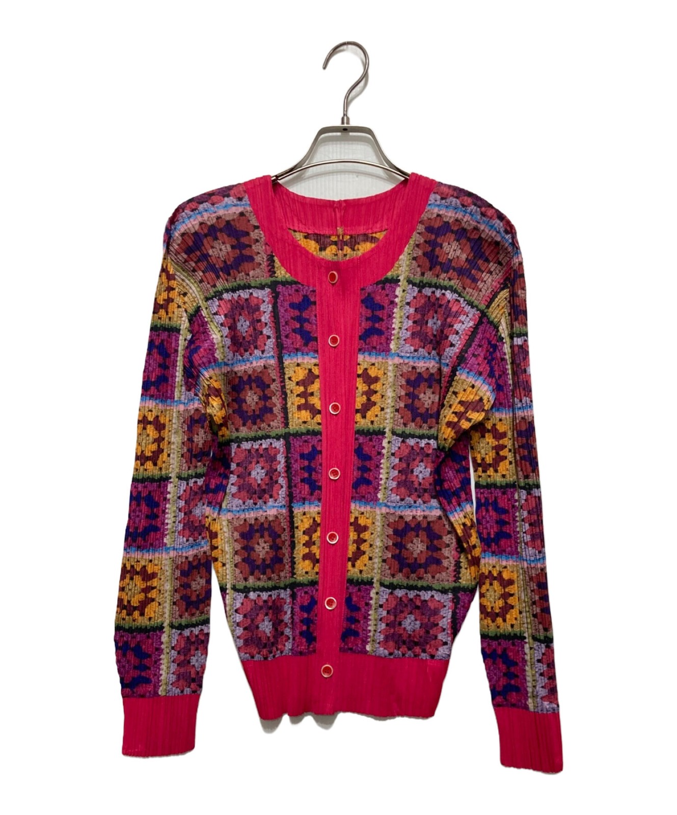 Pleats Please Patchwork Button Cardigan 3 Polyest… - image 17