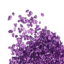 1Pcs 2-4mm Crushed Glass Chips Craft Irregular Chunky Glitter Glass Purple
