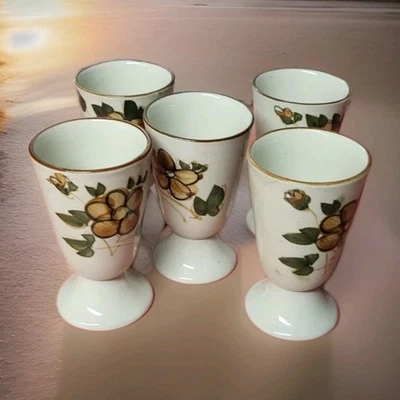 Ensemble de 5 Mazagrans Vintage en Céramique Peints à la Main - Tasses à Café - Photo 1/3