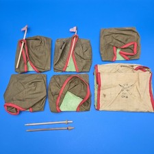 BARCLAY MANOIL 1930s CANVAS US ARMY TENTS TOY SOLDIERS LOT OF 5. L12