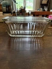 Anchor Hocking 1932 Vintage Design Ribbed 8.5x4.5 Refrigerator Dish With Lid Set