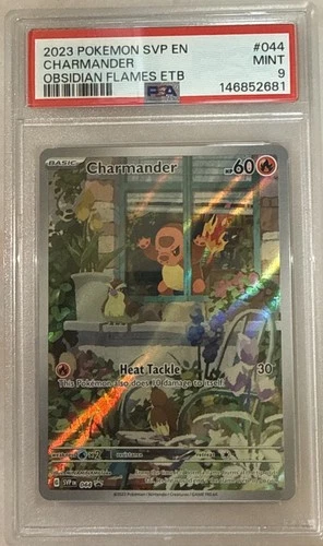 2023 POKEMON SVP EN-SV BLACK STAR PROMO #044 CHARMANDER OBSIDIAN FLAMES PSA 9
