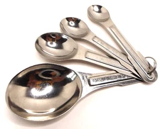 EKCO Nesting Measuring Spoons, Stainless Steel, Vintage, Set of 4