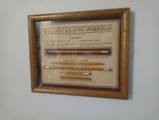 L.E.A.D. 2.5 Word Processor Framed Wall Art Pencil Computer Vtg office 1984 Nice