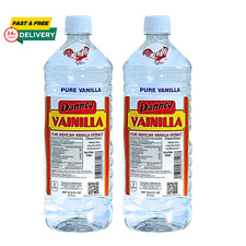 Danncy Vanilla Clear 33.8 Fl Oz (1L) 2 Pack - Authentic Mexican Vanilla Flavor