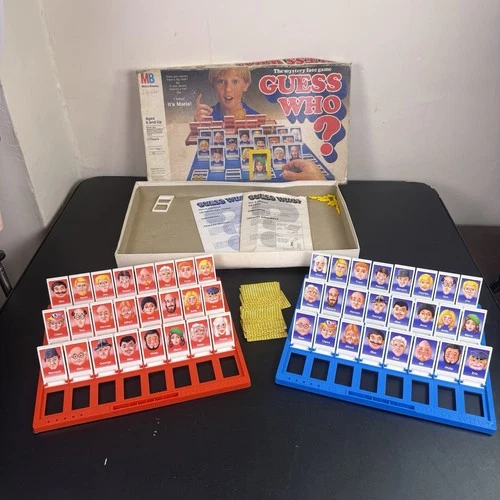 Guess Who The Mystery Face Game 1987 USA Milton Bradley Board Game Vintage