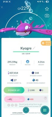 Kyogre Shiny Pokemon Garantiert Glück ab 2018 Registriert oder 30 Tage