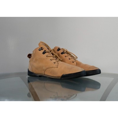 Women Vintage Reebok Boks Suede Boot Sneaker Style Brown-Tan Size 7.5 Narrow