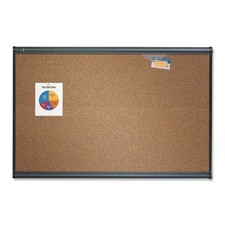 Quartet B244G Colored Cork Bulletin Board 36x48 Graphite