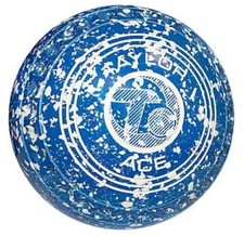 Taylor ACE Coloured Bowls Blue / White - Set of 4, Heavy, Size 3, Progrip (UK)