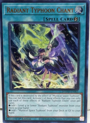 #ad Yugioh Radiant Typhoon Chant DOOD EN061 Ultra Rare 1st Edition Near Mint $5.44