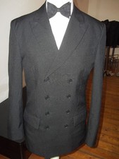 Anzug Herren schwarz Gr. 88 Zweireiher elegant