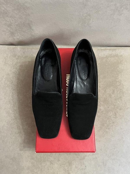 Women Boden Loafers Black Suede 36