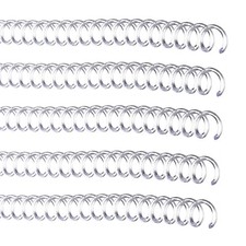 50 Pcs 6mm 1/4" Spiral Binding Coils Spirals 30 Sheet Capacity Transparent