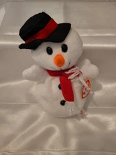 Ty Snowball The Snowman Beanie Baby 1996 PVC Pellets