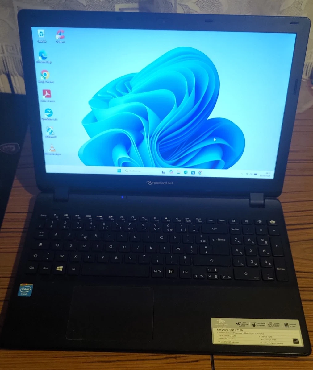 PC Portable Packard Bell Hera GL – Pour Pièces, Intel Dual Core, 4 Go RAM, 500 Go HDD, 15,6″