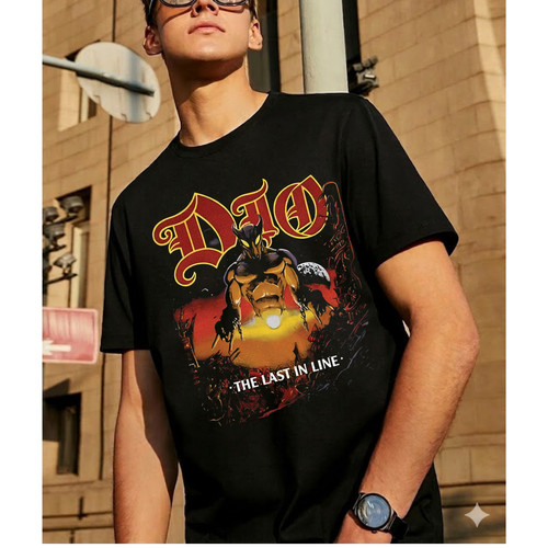 Dio Style Heavy Metal Retro Vintage Graphic T-Shirt S-5XL - Image 1