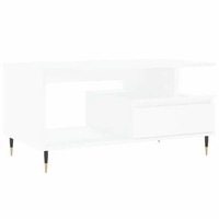 Couchtisch Weiß 90X49X45 Cm Holzwerkstoff