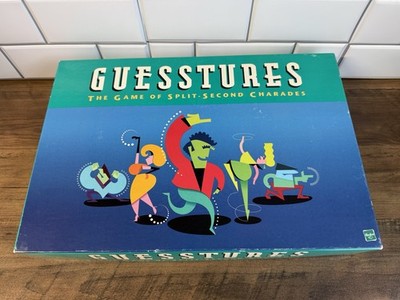 Complete 1990s Guesstures Board Game-The Game of Split Second Charades-Great!