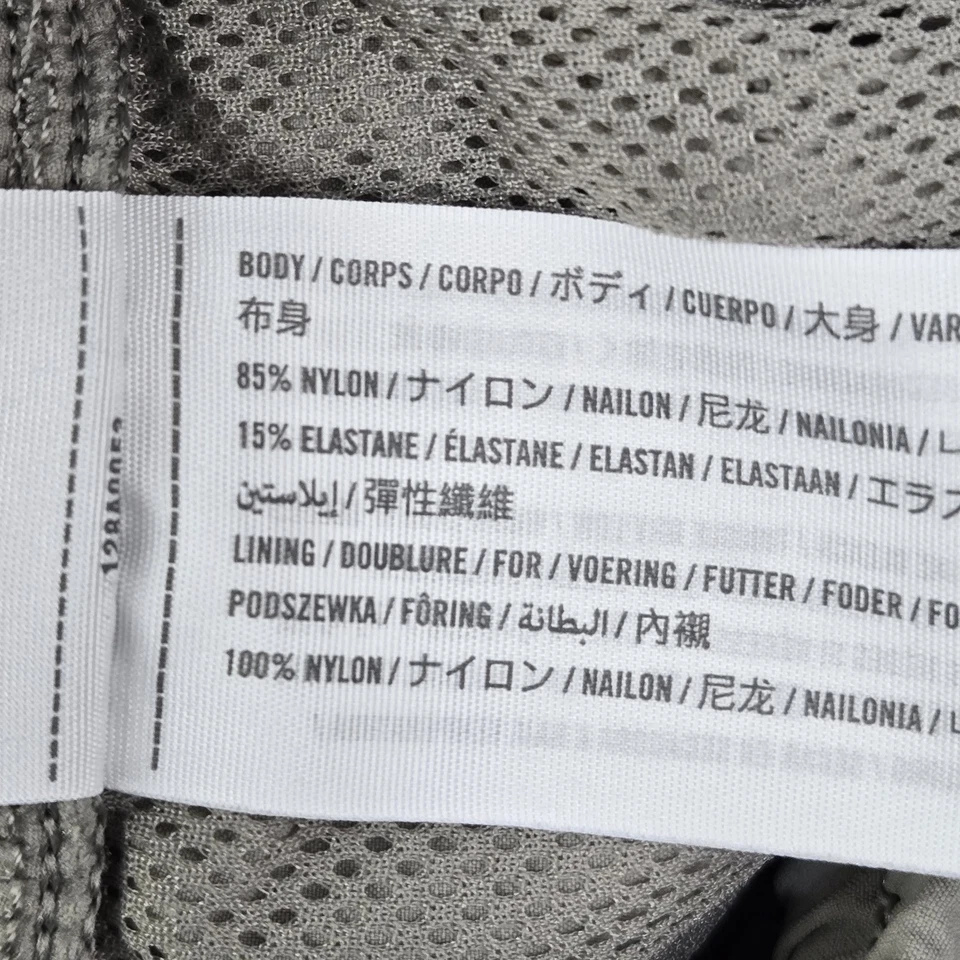 Abercrombie & Fitch Men Activewear Shorts M Gray Elastane Nylon Zipper 5.5" - Image 4 of 4