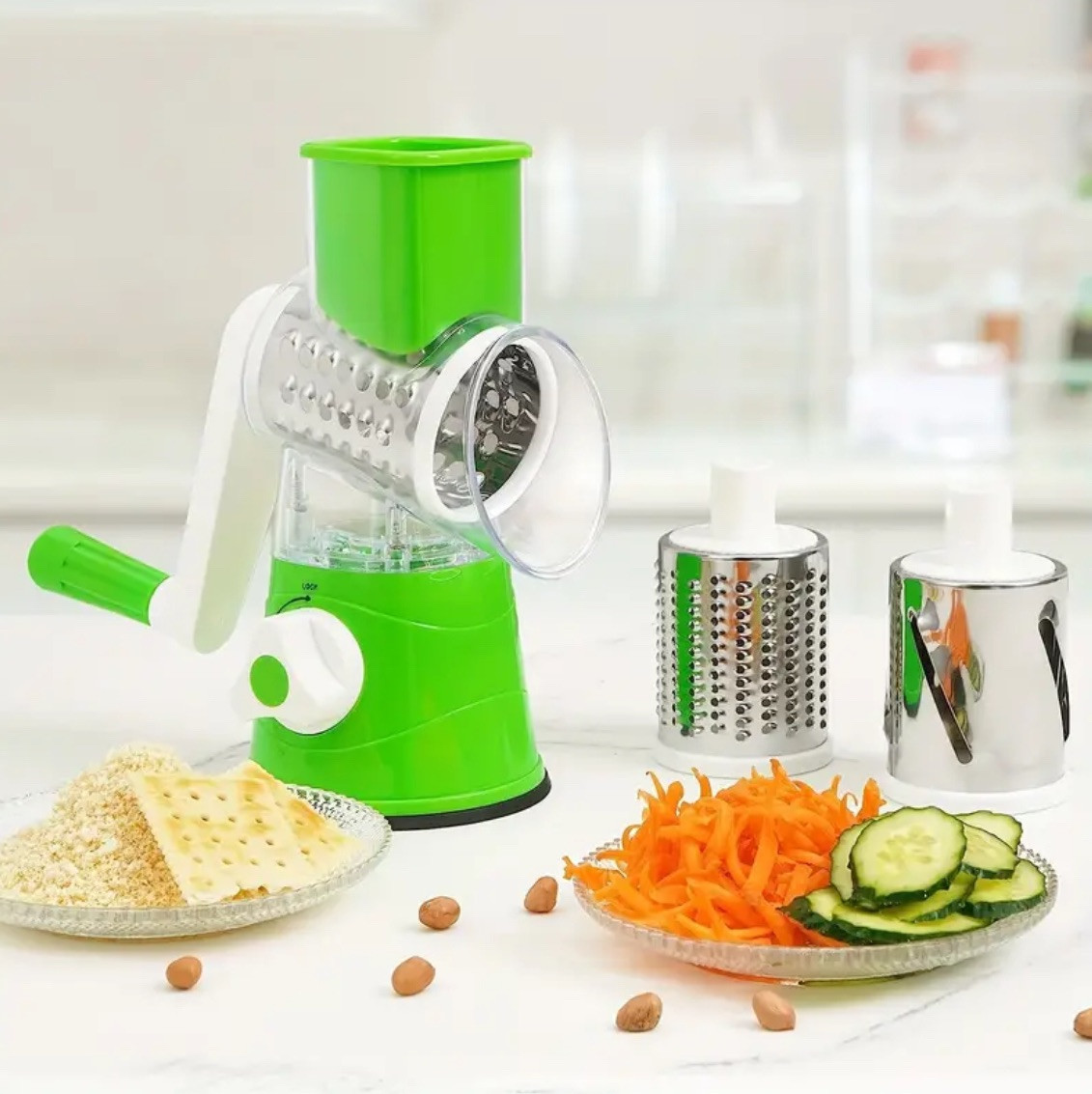 Sturdy Manual Rotary Cheese Grater for Shredding with Comfortable Handle